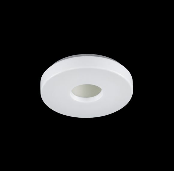 LED Deckenleuchte, rund, schlicht, Acryl weiß, Ringform, LED warmweiß, 3 Größen 
