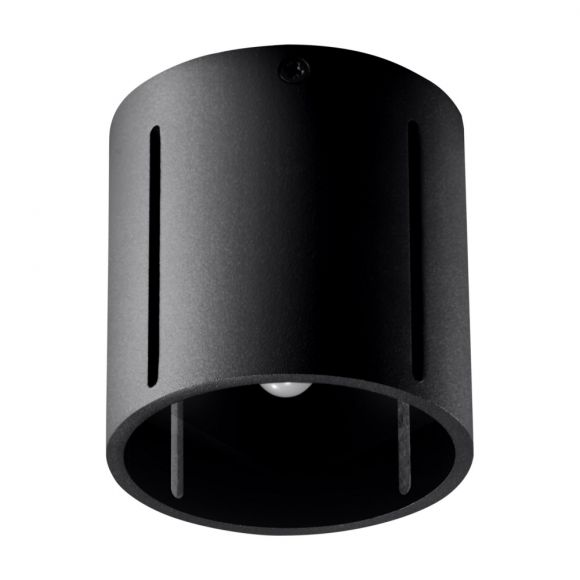 LED Deckenleuchte, schwarz, rund, D=10cm, inkl. G9 LED 5W