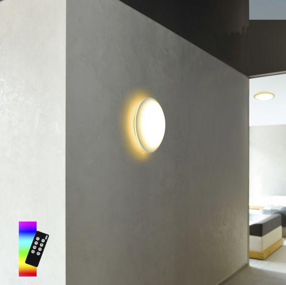 LED Deckenleuchte, Smart Home Q-Lightning Control, ZigBee, Alexa tauglich, inkl. Fernbedienung RGBW