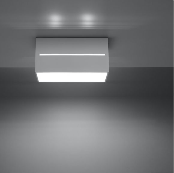 LED Deckenleuchte, Weiß, rechteckig, Downlight, modern, warmweiß