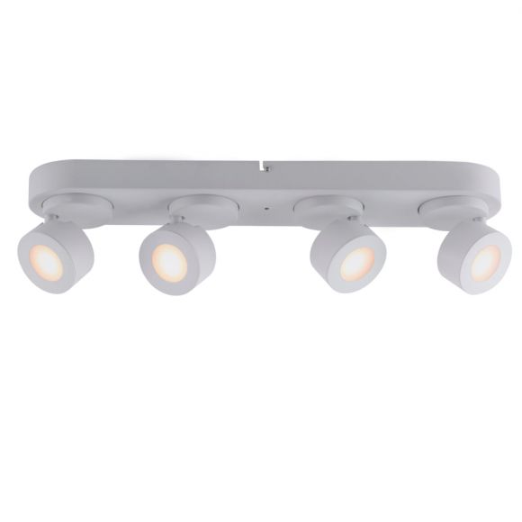 LED Deckenstrahler, 4-flammig, L 55 cm, Smart Home steuerbar, weiß
