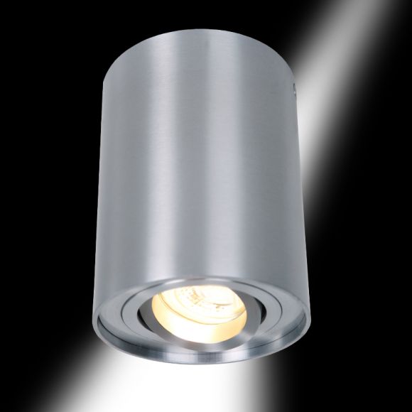 LED Deckenstrahler, Downlight, rund, Aluminium, inkl. LED 7W warmweiß