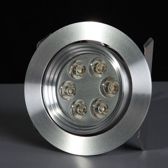 LED Einbauspot, Aluminium, rund, D 11,5 cm, inkl. LED 6 Watt warmweiß