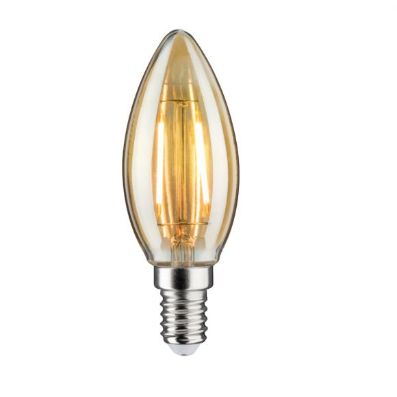 LED Kerze Filament E14, 2,5 Watt, 2500K goldfarben
