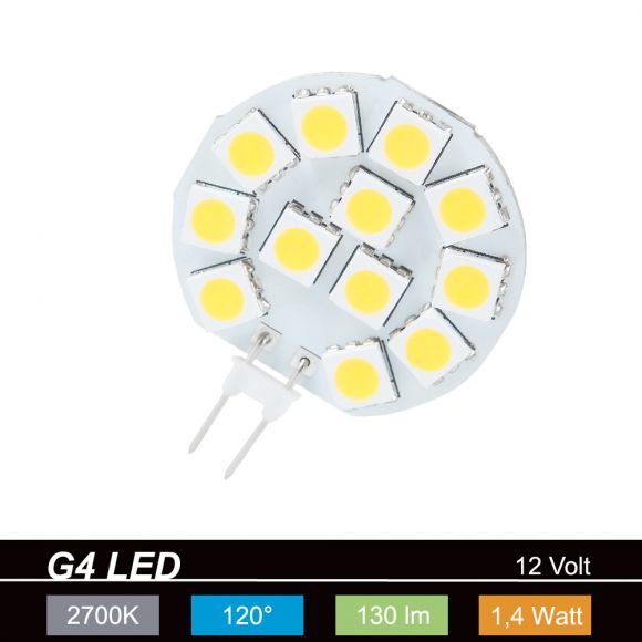LED Leuchtmittel G4 1,5Watt  warmweiß