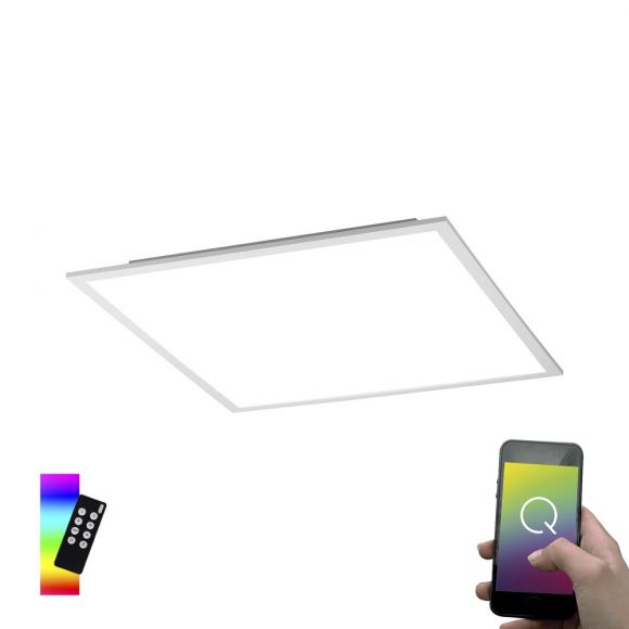 LED Panel Q-Flag 36W, Smart Home, weiß, 45 x 45cm, dimmbar per Fernbedienung
