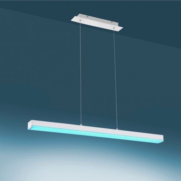 LED Pendelleuchte, Smart Home steuerbar, L 100 cm, LED 20 W, weiß