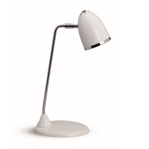 LED Schreibtischlampe, Retro-Stil, Höhe 29cm, inkl. LED 3W, weiß