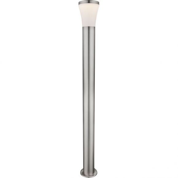 LED Sockelleuchte Wegeleuchte aus Edelstahl opal Zylinder für Außen/Garten ø 12 cm 110 cm hoch IP44