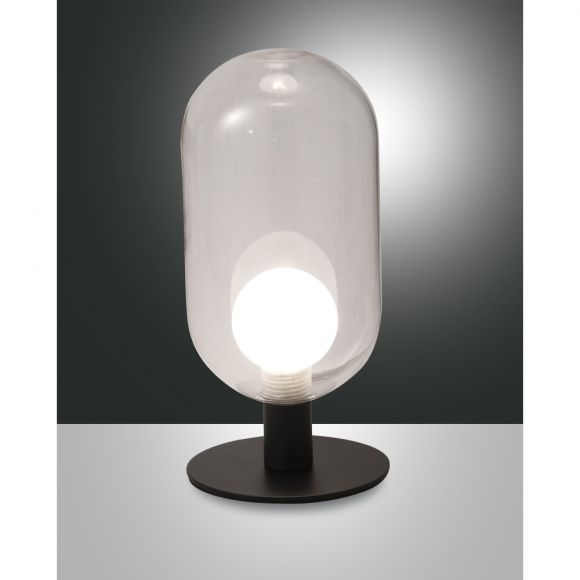 LED Tischleuchte, design, Glas markant, 3-fach Touchdimmer, 3 Farben 