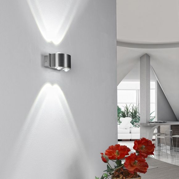 LED Wandleuchte aus Aluminium IP 44 für Innen und Außen