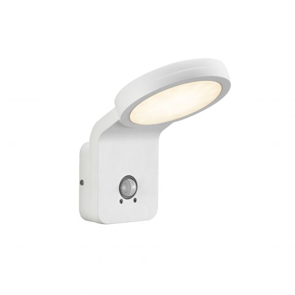 LED Wandleuchte Lampe mit Sensor satiniert Parallelschaltung Außenwandlampe Weiss IP44