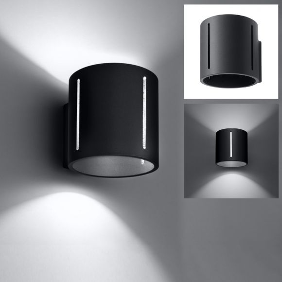 LED Wandleuchte, schwarz matt, inkl.G9 LED 5W, up and down Lichtaustritt