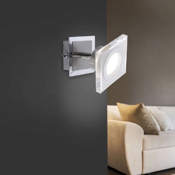 LED Wandleuchte, Schwenkbar, Switchmo® Dimmer Technologie, Kippschalter 