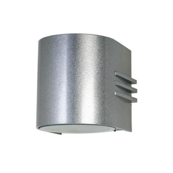 LED Wandstrahler in Silber Lichtaustritt eng/breit
