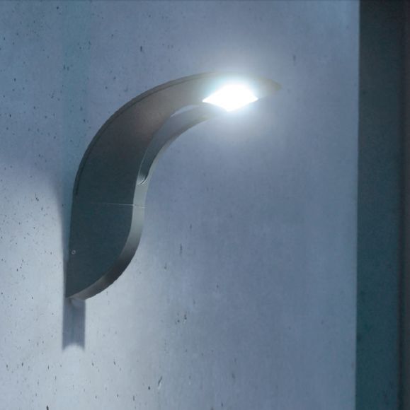 LED-Außenwandleuchte aus Aluminiumguss anthrazit, 18W LED