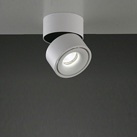 LED-Aufbaustrahler in weiß, Alu-Druckguss, 1x LED 9,3W 