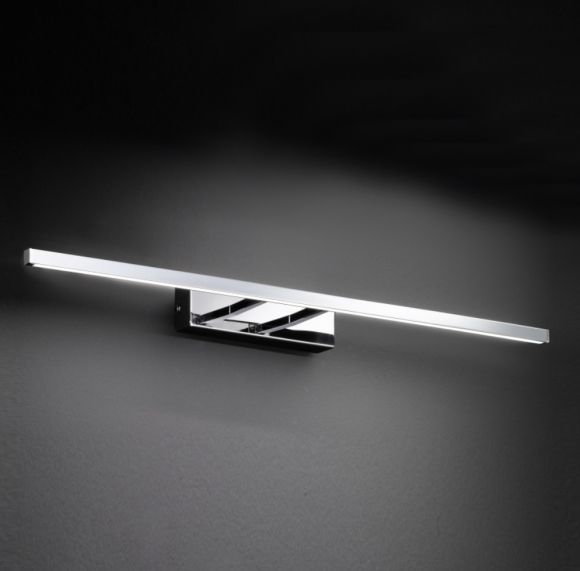 LED-Bilderleuchte Chrom glänzend, rechteckig, schlicht modern, 59,5cm lang