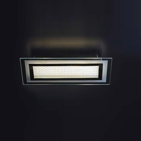 LED-Deckenleuchte in Chrom inklusive LED-Board 3x 4,34W - 1500lm insgesamt - 44cm x 22cm