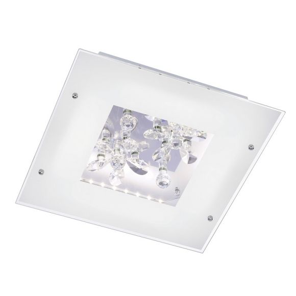 LED-Deckenleuchte dekorative Kristalle, 40 x 40cm - LED 4 x 4W