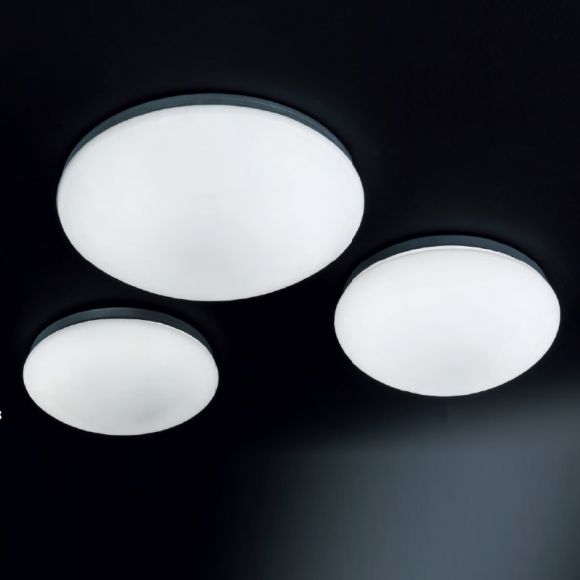 LED-Deckenleuchte Stig Glas rund weiß-matt, 2 Ausführungen