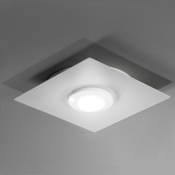 LED-Deckenleuchte in weiß, quadratisch 25 x 25 cm