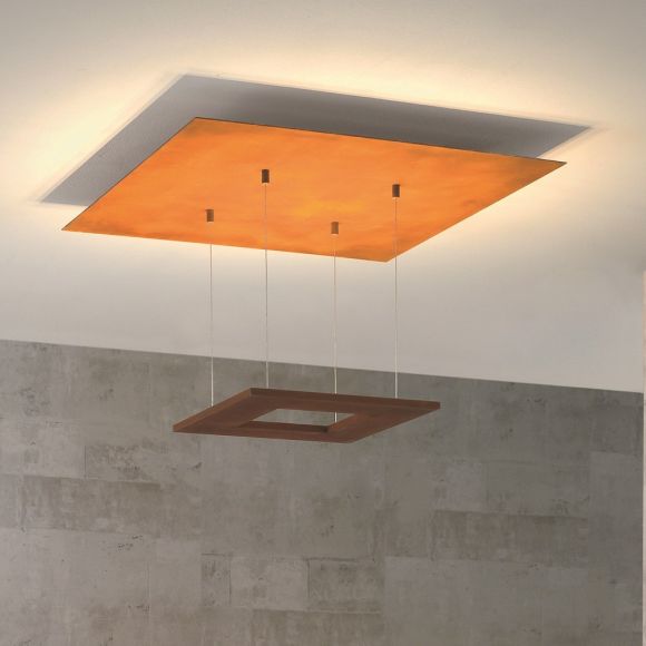 LED-Deckenleuchte Zen in Rost, 60 x 60 cm