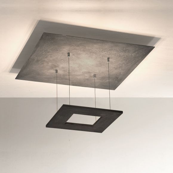 LED-Deckenleuchte Zen, Betonoptik, 60 x 60 cm 
