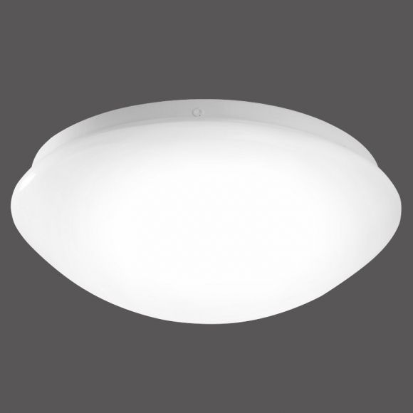 LED-Deckenleuchte, rund, weiß, Kunststoff, D=24,5cm, warmweiß