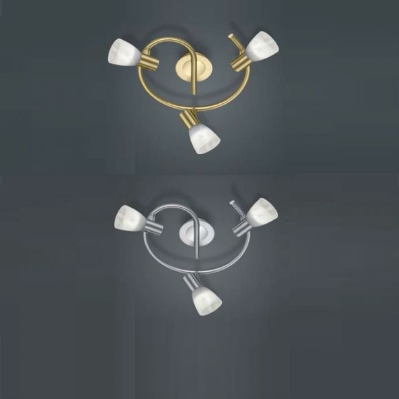 LED-Deckenstrahler Levisto, 3-flammig, rund, silber
