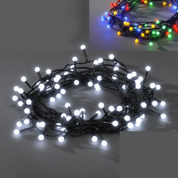 LED-Globelichterkette, 160 Dioden, 8 Funktionen, Steuergerät, 2 Farben