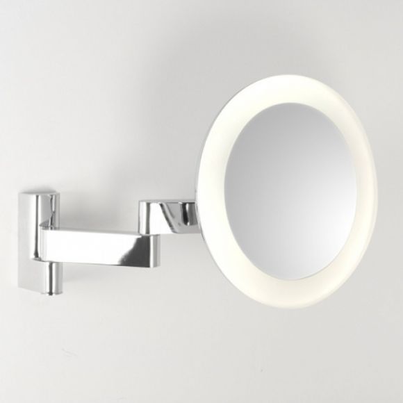 LED-Kosmestikspiegel Nimi, rund, Chrom, D=25 cm, Schalter, blendfrei