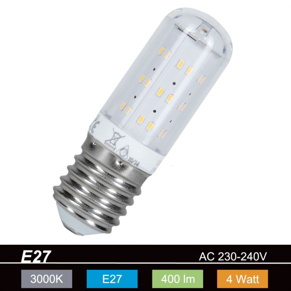 LED-Leuchtmittel mit E27-Sockel - 4 Watt, 3000 K, warmweiss, 400 Lm