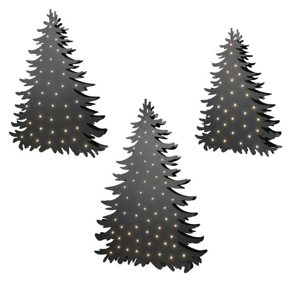 LED-Stehleuchte Blacky in Tannenbaumform, drei Größen