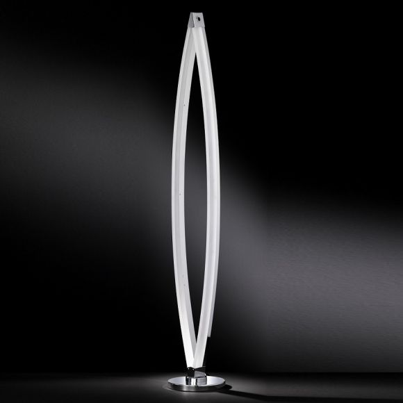 LED-Stehleuchte dimmbar , Vannes Chrom modern