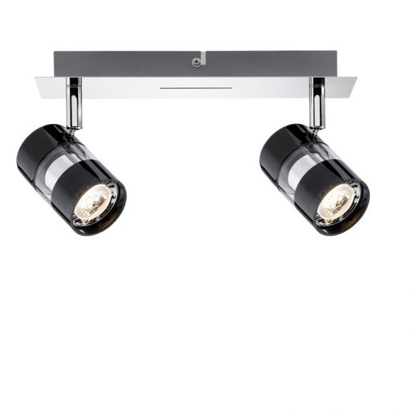 LED-Strahler in Chrom und Schwarz inklusive 2x 3.5W GU10 LED