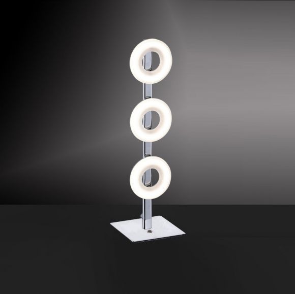 LED-Tischleuchte Bagel Chrom - 3 x 4,2Watt LED 