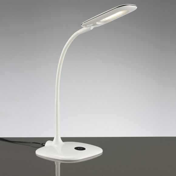 LED-Tischleuchte, 4-fach Stufendimmer, Touch, Weiß