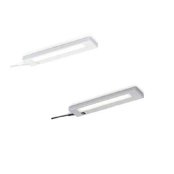 LED-Unterbauleuchte - Kunststoff Weiß oder titanfarbig - Inklusive LED 4 Watt  350 Lumen  3000 Kelvin