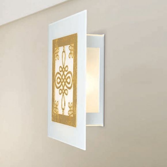 LED-Wandleuchte mit Metall-Ornamentik 4 Farben, 33x30cm