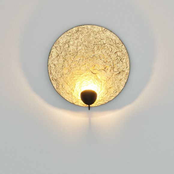 LED-Wandleuchte Traversa, Gold, Design, Handarbeit, Unikat, modern