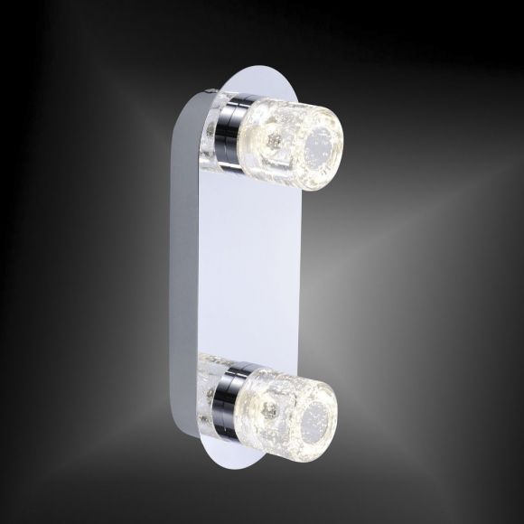LED-Wand- oder Deckenleuchte in Chrom - IP44 - inklusive 2x 6W LED 
