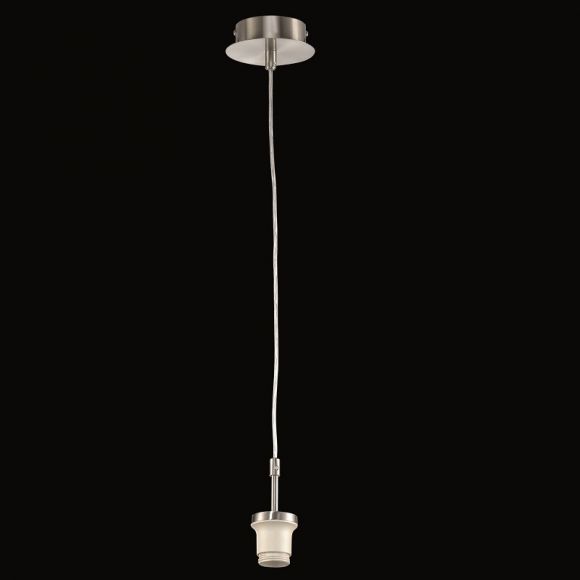 Leuchtenpendel Aufhängung, Nickel-matt, 1-flammig E27 Fassung, für Stoffschirm Textilschirm