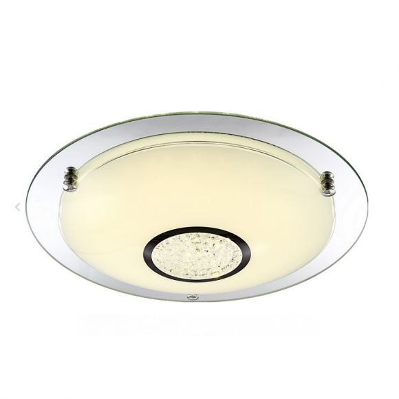 LHG LED Deckenleuchte Opalglas-Spiegelglas-Kristall - Ø 41,5cm 