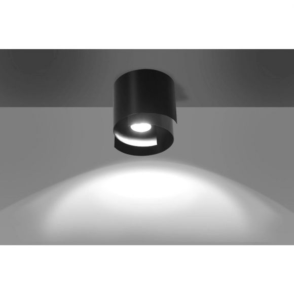 LHG LED Deckenspot Alva mit 2 Halbkreisen schwarz, inkl. 5W GU10 Deckenleuchte