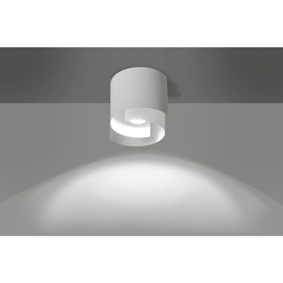 LHG LED Deckenspot Alva mit 2 Halbkreisen weiß, inkl. 6,5W GU10 Deckenleuchte