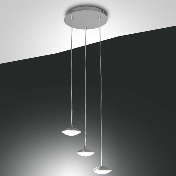 Moderne LED Pendelleuchte - 3-flammig - Aluminium gebürstet