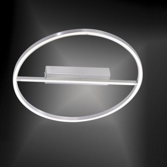 Moderne LED-Deckenleuchte Ø 44cm - Stahl/Acrylglas - inklusive 28Watt LED - warmweißes Wohnlicht, 3000K, 2448Lumen 
