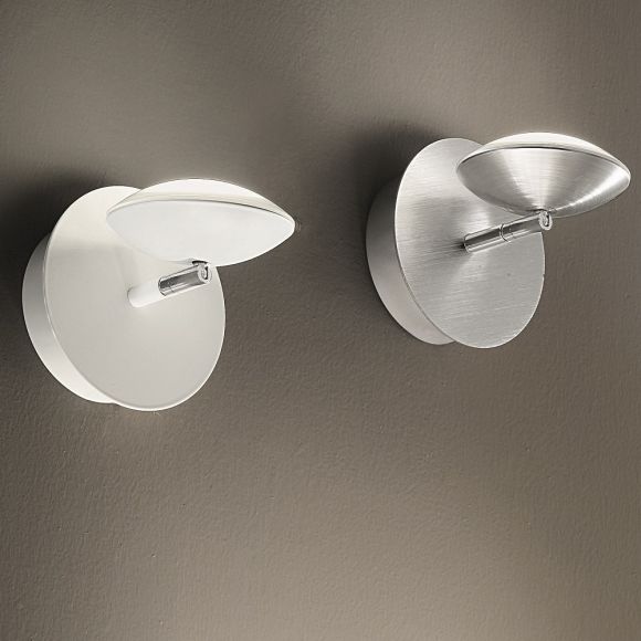 Moderne LED-Wandleuchte, schwenkbar - Alu-gebürstet oder Weiß