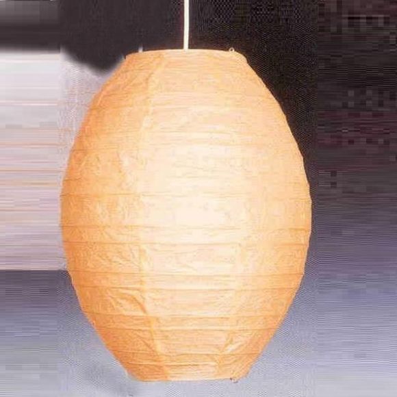 Papier Schirm oval in weiß oder orange - Ø 40cm